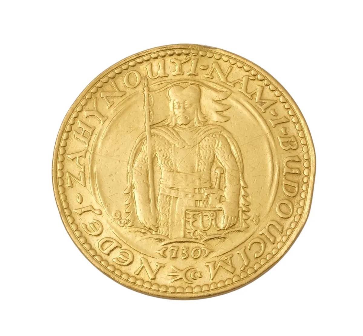 Číslovaný svatováclavský dukát 1923